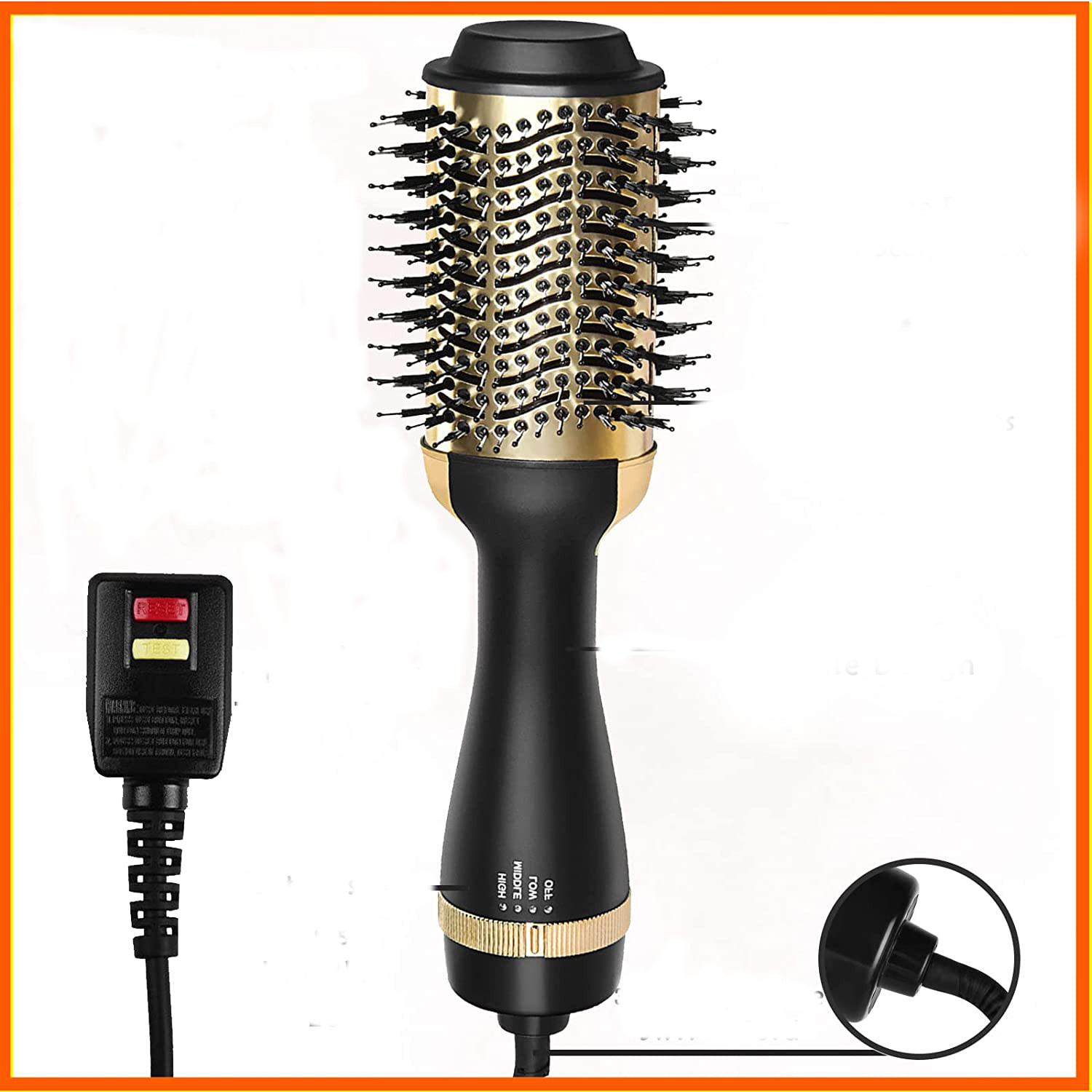 image of 4 in 1 Hot Air Brush Straightening Curling and Drying