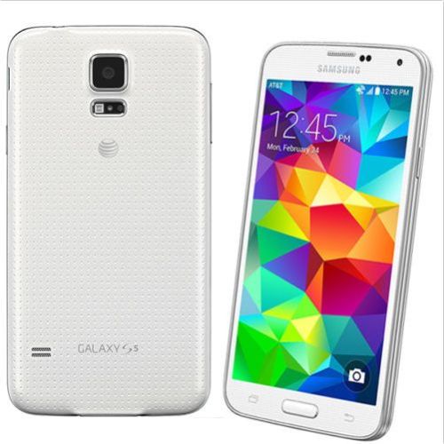 image of Samsung Galaxy S5 SM-G900A - 16GB - Shimmery White ATT